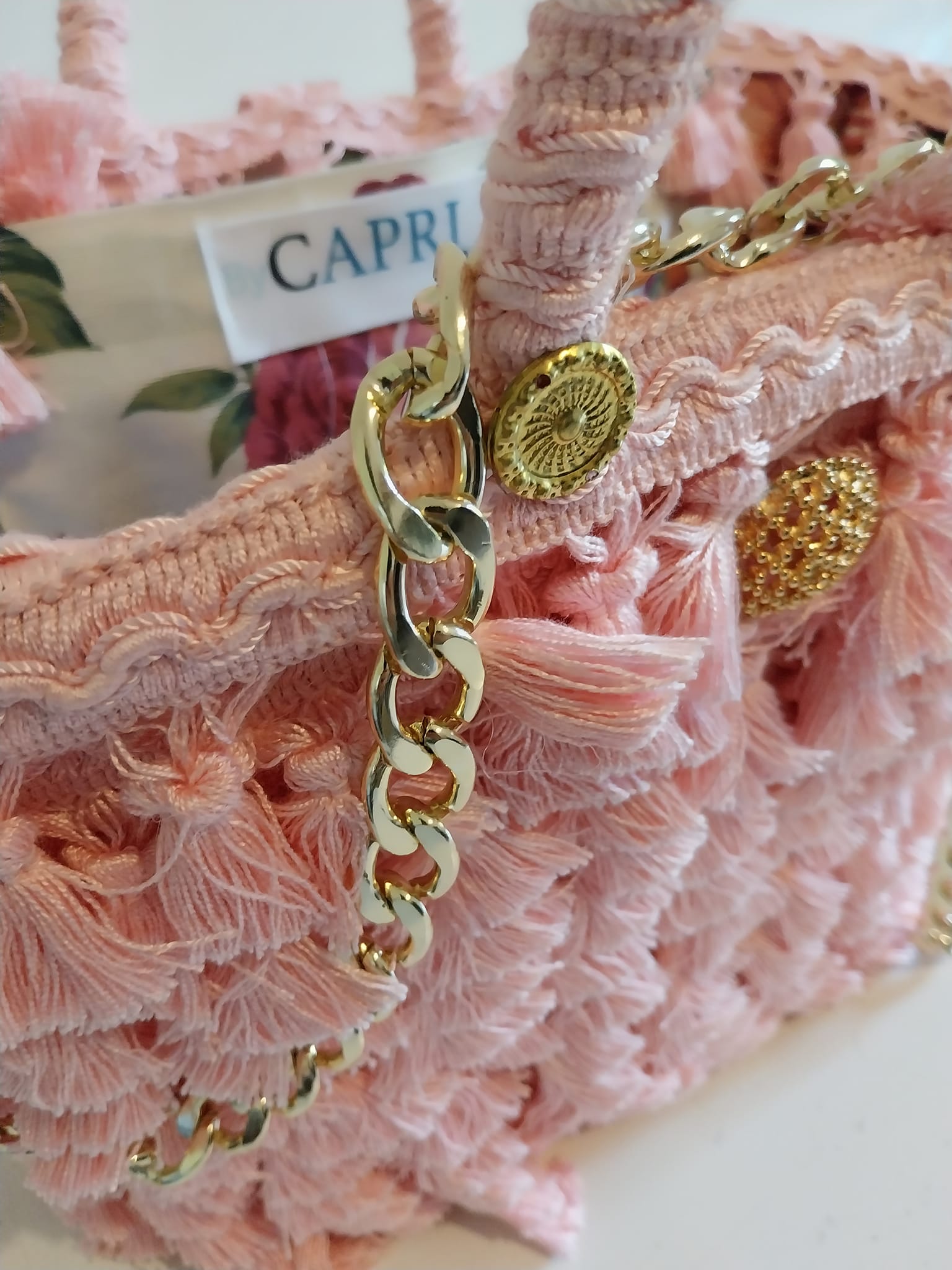 Bag Coffa glam caprese  Rosa con cuore